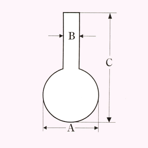 IWAKI　丸底フラスコ（細首）　ブランク