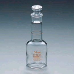 IWAKI　ボトル型メスフラスコ　50ML　TS16