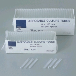 IWAKI　9835-1612　ディスポガラス試験管　16X125