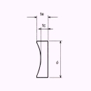 合成石英平凹レンズ　外径 50×焦点距離 -300 (mm)