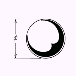 ボールレンズ　外径 1×焦点距離 0.575 (mm)