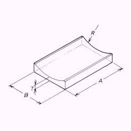 平凹シリンドリカルレンズ　外径 50x50×焦点距離 150 (mm)