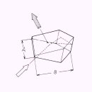 シュミットプリズム　寸法 20 (mm)