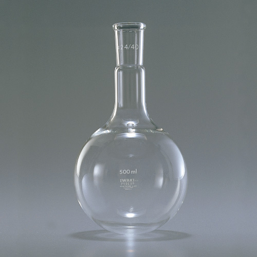 Iwaki 透明摺丸底フラスコ 100ml 24 40 関谷理化株式会社